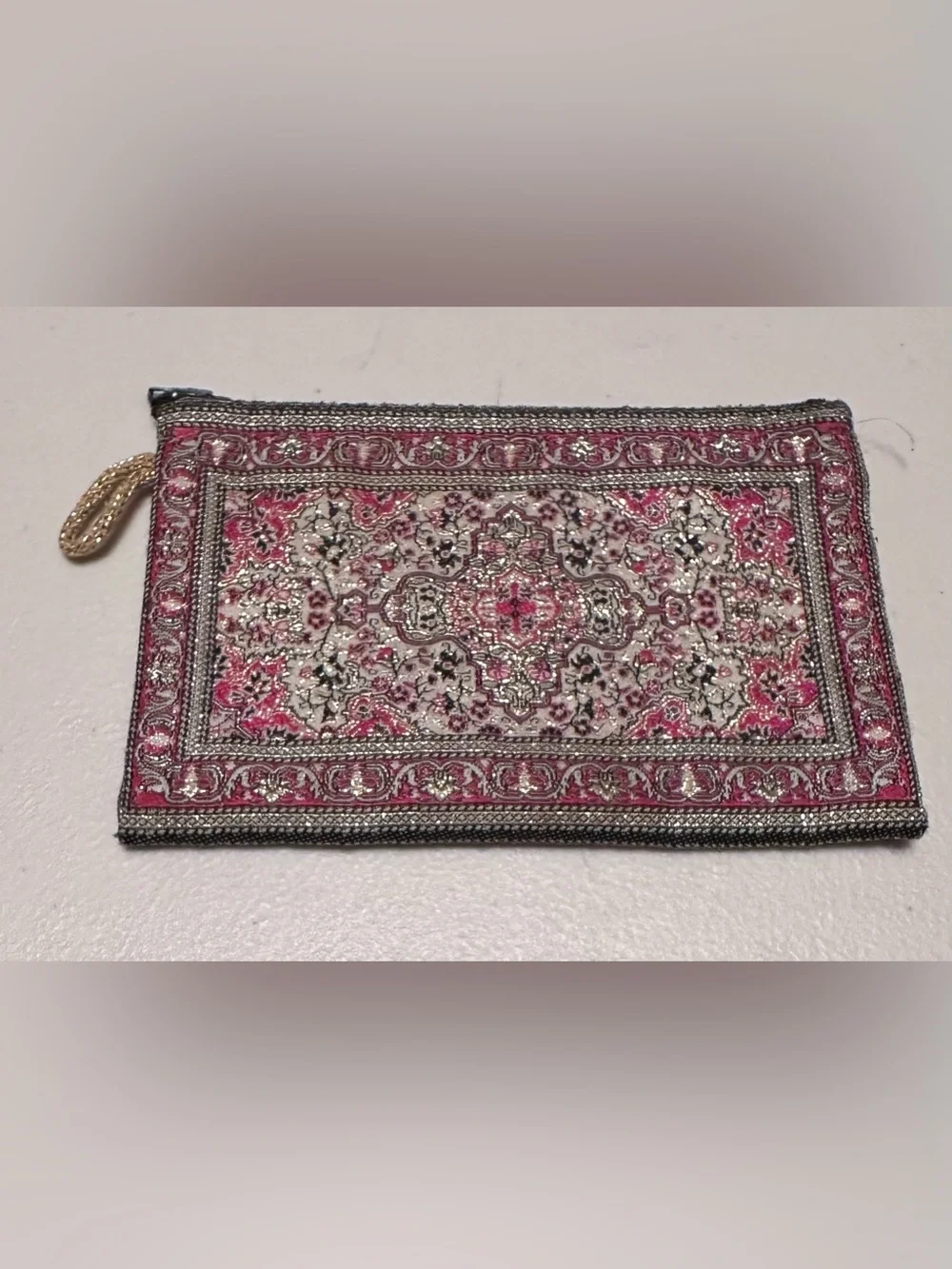 Turkish kilim pattern tapestry coin purse